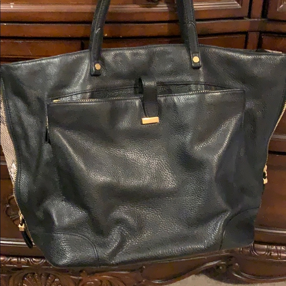 Tory burch leather bag snake skin sides